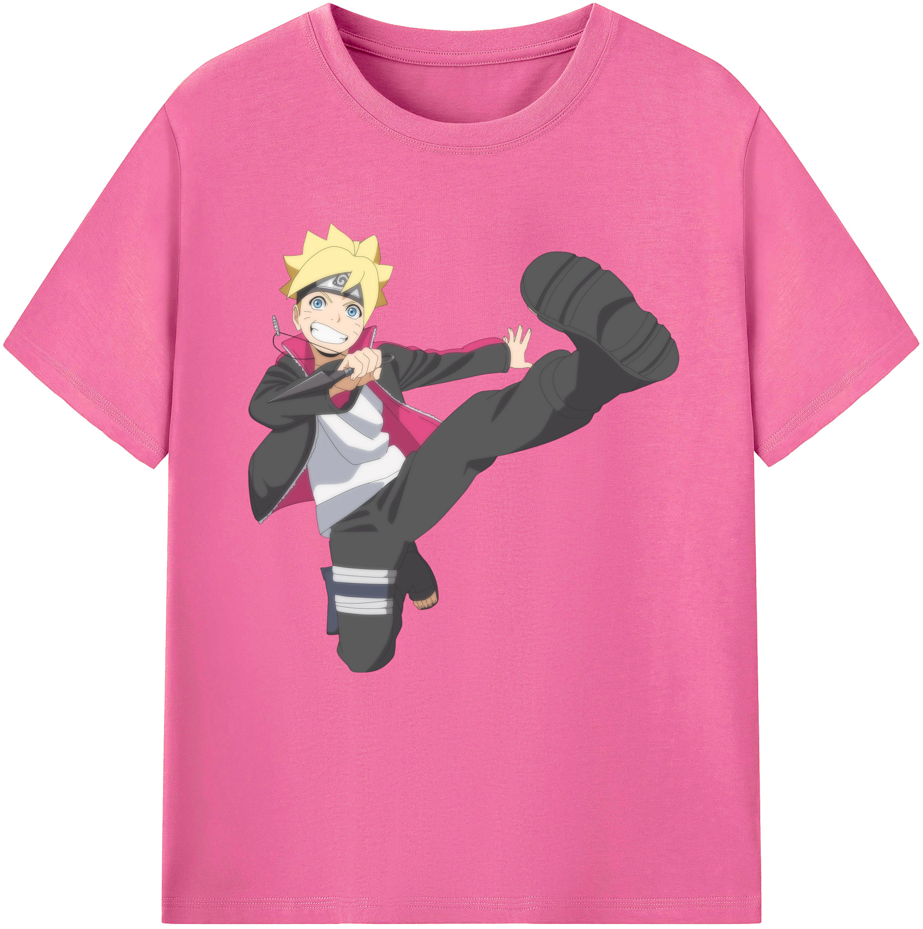 （画像用） NARUTO -ナルト- うずまき ボルト Uzumaki Boruto レディースカジュアルプリントTシャツ（綿100％）